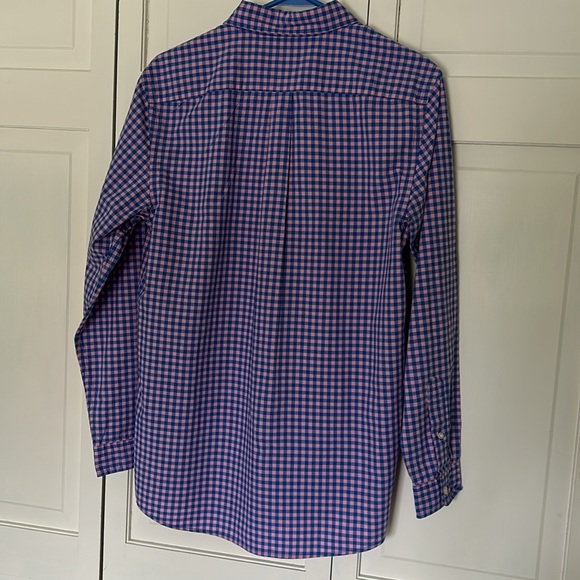 Vineyard Vines  XL (18) Blue and Pink Gingham Whale Shirt - Picture 7 of 8